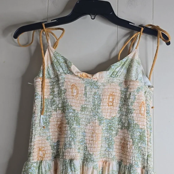 Free People Adriel Tie Strap Tiered Midi Dress Large NWOT - Picture 12 of 16